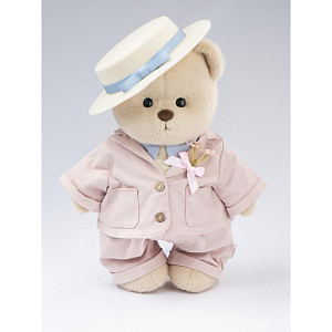 Медведь Lina TeddyTales "Сладкая парочка", M, в костюме, молочный, 30 см